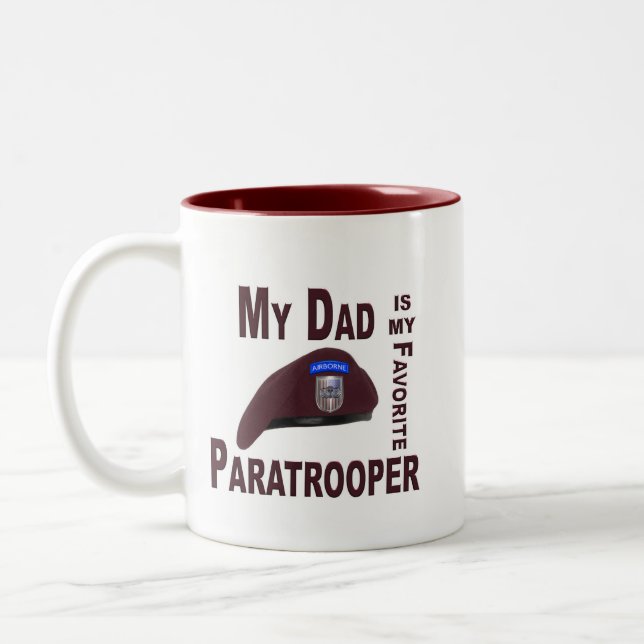My Dad is my Favourite Paratrooper Two-Tone Coffee Mug (Left)