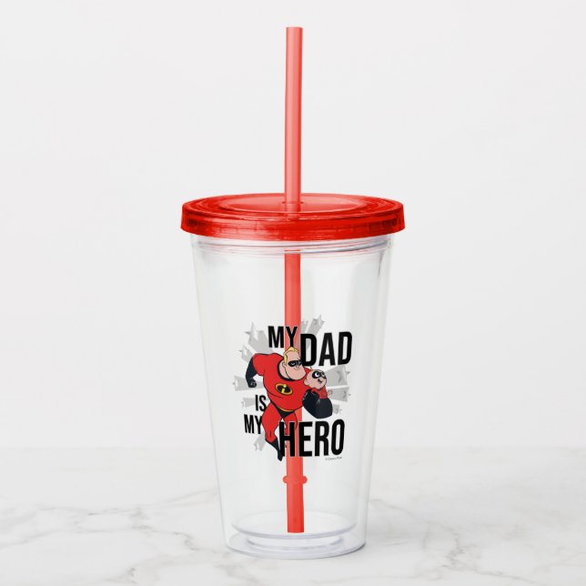 My Dad Is My Hero Acrylic Tumbler (Front)