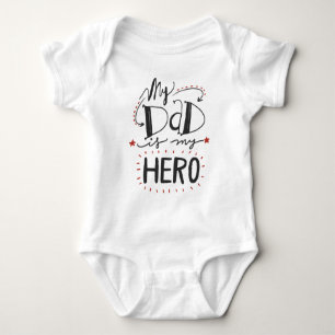 My Dad is my Hero Baby Bodysuit