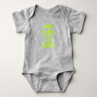 My Dad is Rad neon green custom name funny cute