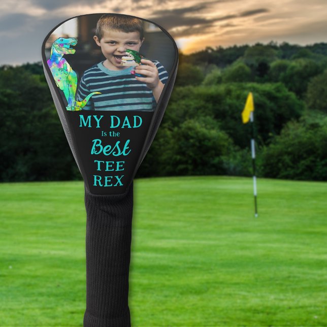 My Dad is The Best Tee Rex Personalized Photo Golf Head Cover (My dad is the best tee Rex personalized photo fathers golf head cover)