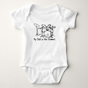 My Dad is the Drummer Baby Bodysuit