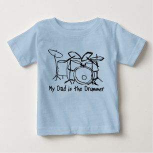 My Dad is the Drummer Baby T-Shirt