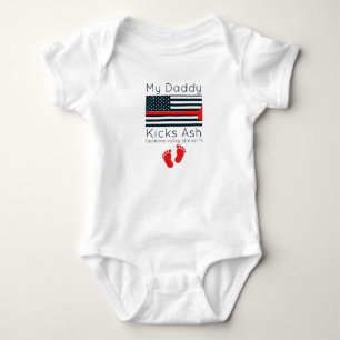 My Dad Kicks Ash Spokane valley station 15  Baby Bodysuit