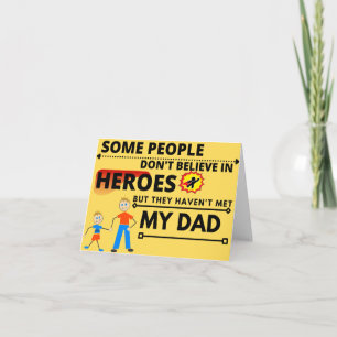 MY DAD MY HERO Folded Greeting Card