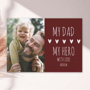 My Dad My Hero Scrip Photo Red Announcement