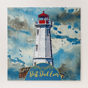 My Dad My Lighthouse Best Dad Ever Father's Day Jigsaw Puzzle