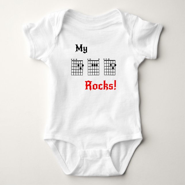 My DAD Rocks! Baby Bodysuit (Front)
