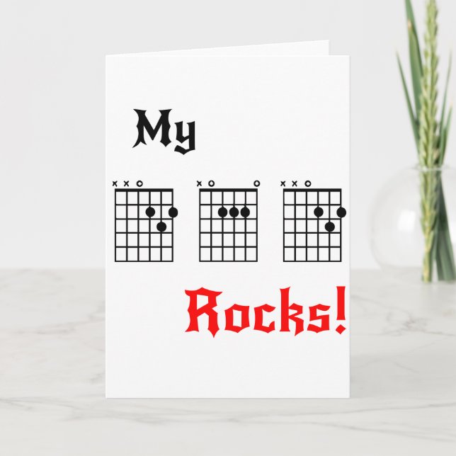 My DAD Rocks - Birthday, Father's Day, etc. Card (Front)