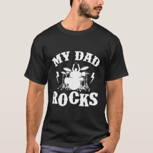 My Dad Rocks Percussionist Drummer Musician Metal  T-Shirt