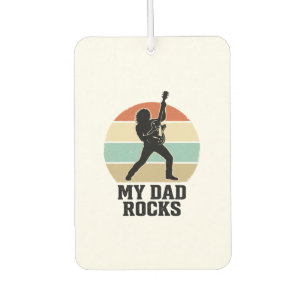 My Dad Rocks Vintage Guitar Sunset Shirt Design_1 Air Freshener