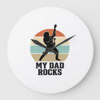 My Dad Rocks Vintage Guitar Sunset Shirt Design_1