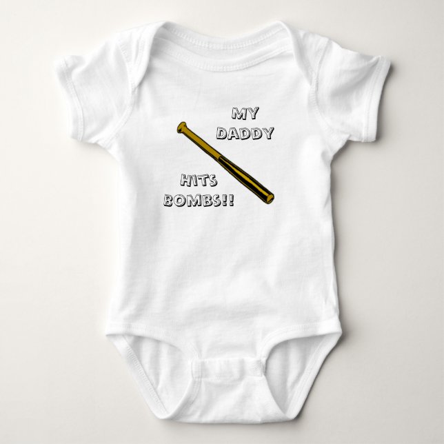 My Daddy Hits Bombs Baby Bodysuit (Front)