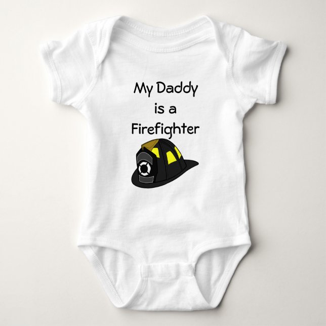 My Daddy is a Firefighter Baby Bodysuit (Front)