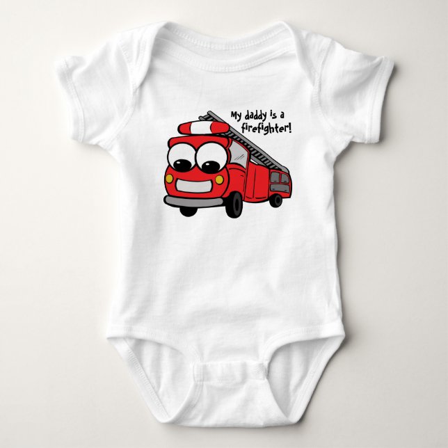 My daddy is a firefighter - baby bodysuit (Front)