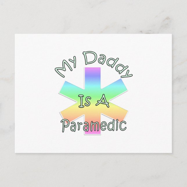 My Daddy Is A Paramedic Postcard (Front)
