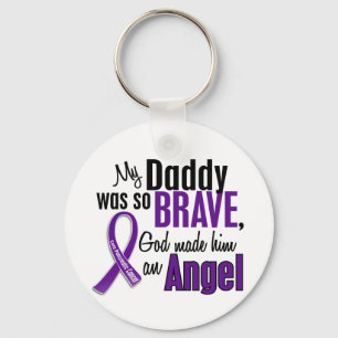 My Daddy Is An Angel Pancreatic Cancer Keychain