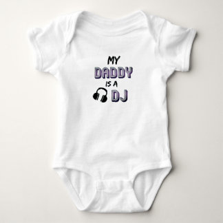 My Daddy is D.J. deejay boy girl gift EDM Hip Hop Baby Bodysuit