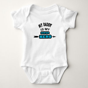 My daddy is my hero baby bodysuit