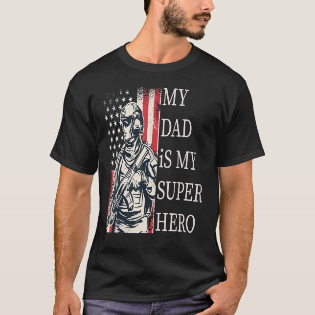 My Daddy Is My Super Hero T-Shirt (Front)