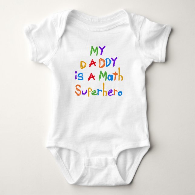 My Daddy Math Superhero T-shirts and Gifts (Front)