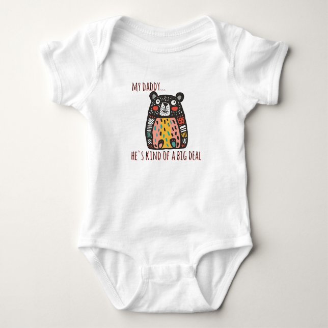 "My Daddy" Message Baby Bodysuit (Front)