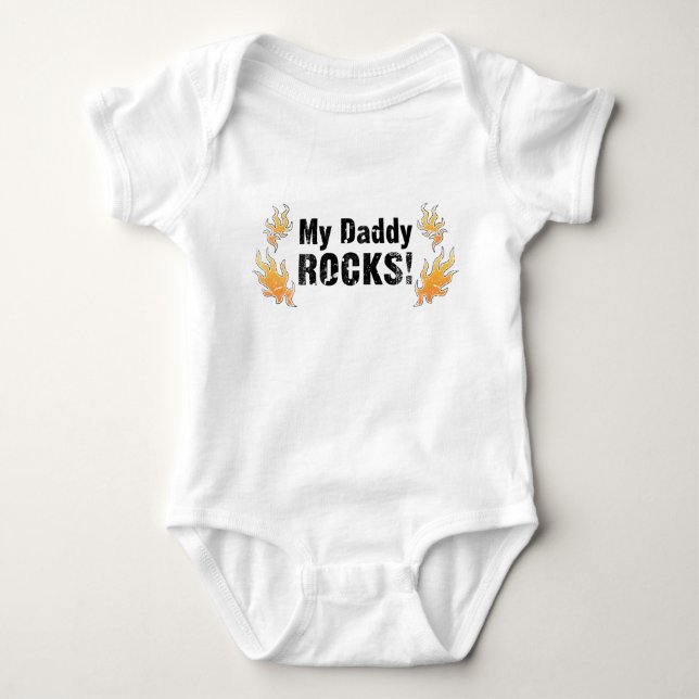My Daddy Rocks Baby Bodysuit (Front)
