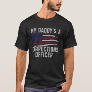 My daddy's a correction officer USA flag T-Shirt