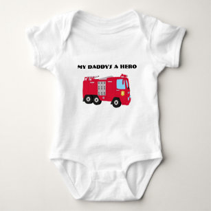 My Daddy's A Hero Firefighter Infant T-shirt Baby Bodysuit