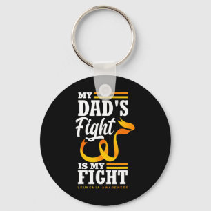 My Dad's Fight Is My Fight Daughter Son Leukaemia Keychain