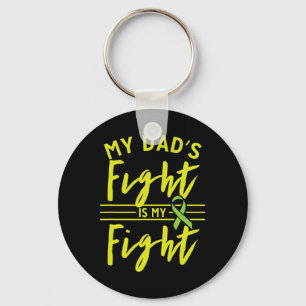 My Dad's Fight Is My Fight Kidney Disease Awarenes Keychain