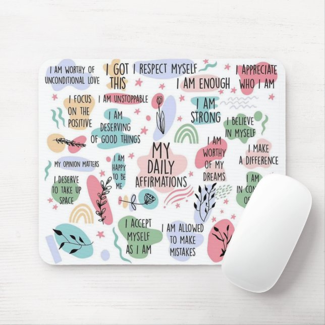 My Daily Affirmations Mouse Pad (With Mouse)