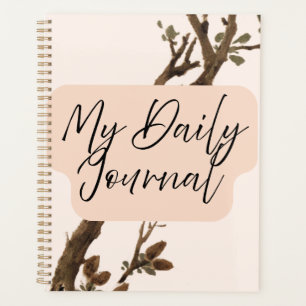 "My Daily Journal" Earthy Tree Branch Planner
