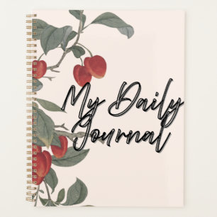 "My Daily Journal" Vibrant Cherry Branch Botanic Planner