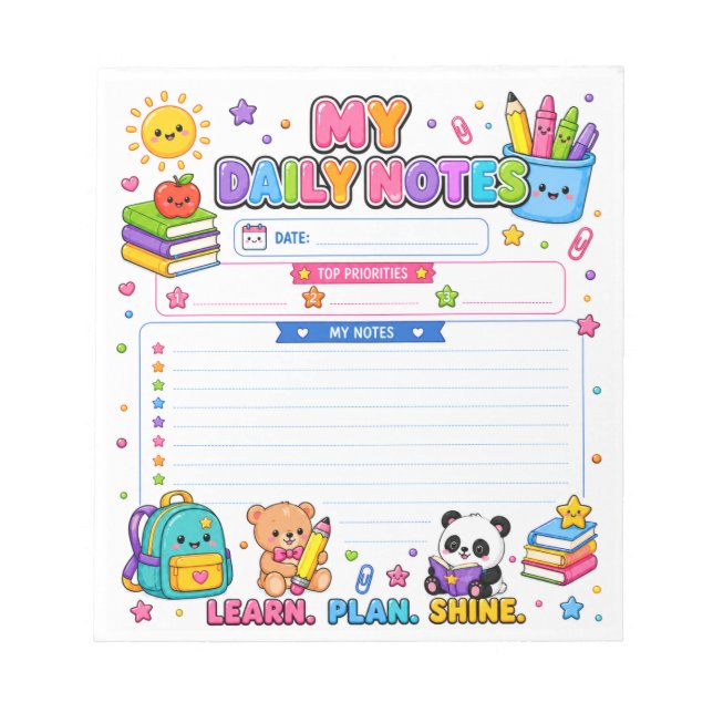 My Daily Planner Notepad (Front)