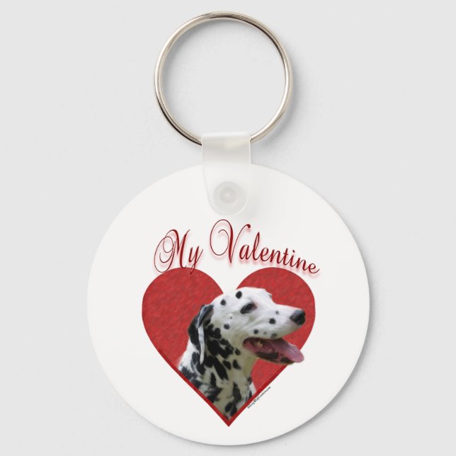 My Dalmatian Valentine Keychain (Front)