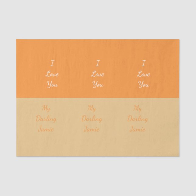 My Darling I Love You   Tissue Paper (Front)