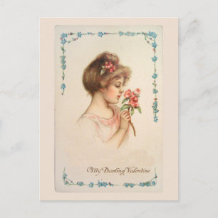 My Darling Valentine Vintage Postcard
