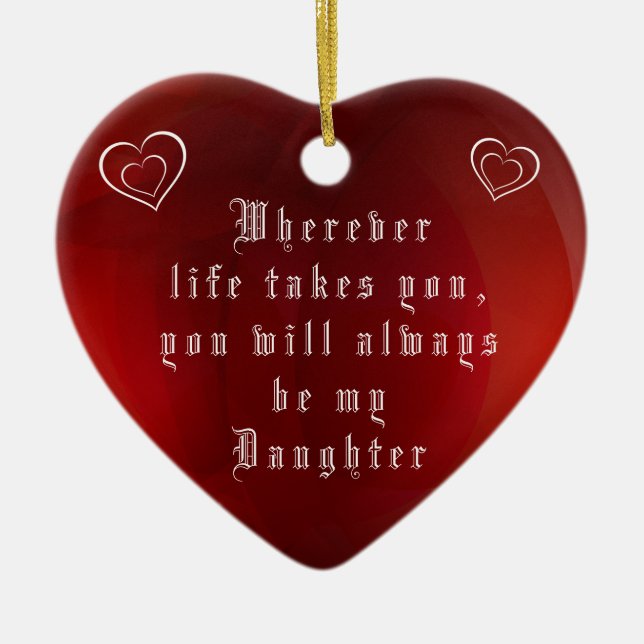 MY DAUGHTER CERAMIC ORNAMENT (Front)