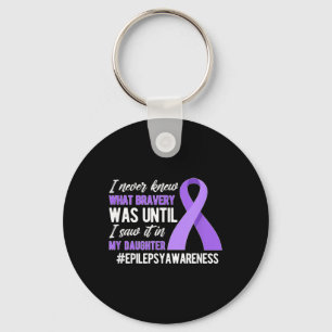 My Daughter Epilepsy Warrior Mother Epilepsy Keychain