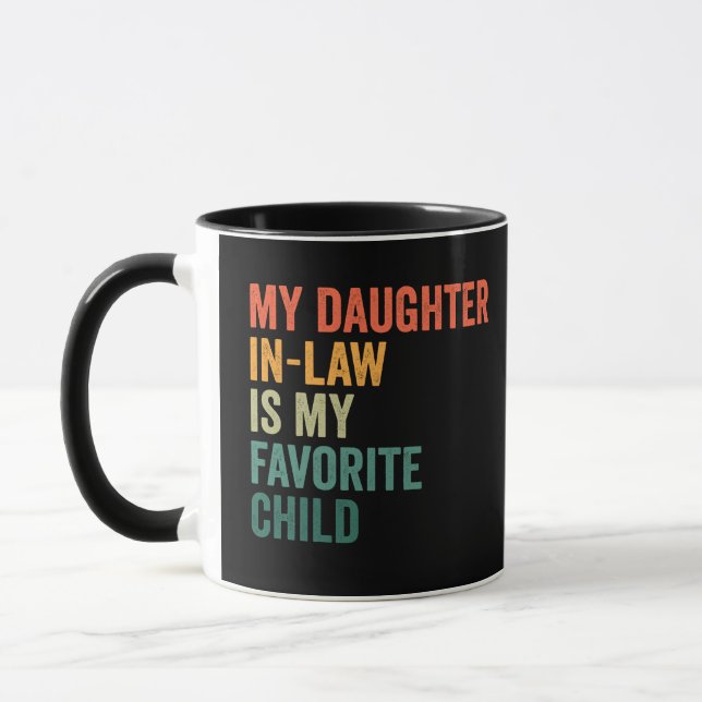 My Daughter in Law Is my Favourite Child Retro Gif Mug (Left)