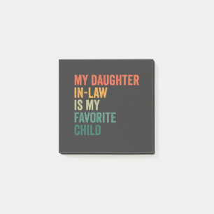 My Daughter in Law Is my Favourite Child Retro Gif Post-it Notes