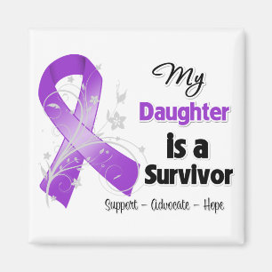 My Daughter is a Survivor Purple Ribbon Magnet