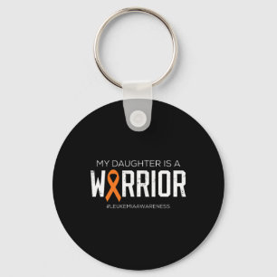 My Daughter Is A Warrior Leukaemia Awareness Fight Keychain