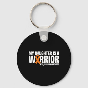 My Daughter Is A Warrior Orange Ribbon Rsdcrps Awa Keychain