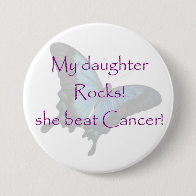 my daughter rocks 3 inch round button (Front)