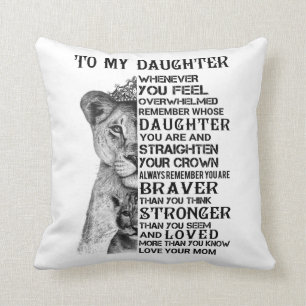 My Daughter Throw Pillow