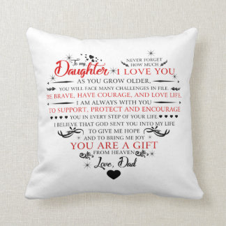 My Daughter Throw Pillow