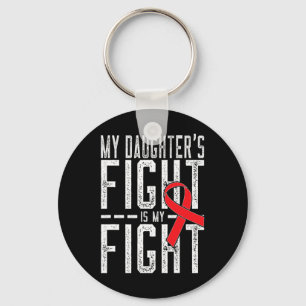 My Daughter's Fight is My Fight Blood Cancer Aware Keychain