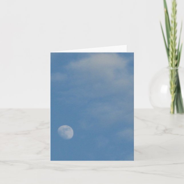 My Daytime Moon - Custom Portrait Note Card (Front)